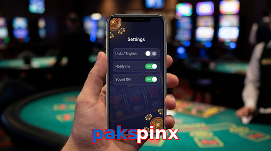 Game list for Pakspinx app section