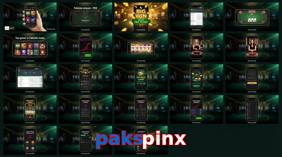 Main screen of Pakspinx bet page for PK players